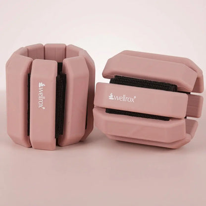 Wellrox Weighted Bangles Comfort Edition - 2.4Lb (1.2Lb Each Wrist Weight) Adjustable Ankle and Wrist Weights for Women & Men - Arm Weights for Walking, Pilates & Yoga