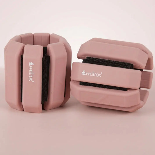 Wellrox Weighted Bangles Comfort Edition - 2.4Lb (1.2Lb Each Wrist Weight) Adjustable Ankle and Wrist Weights for Women & Men - Arm Weights for Walking, Pilates & Yoga