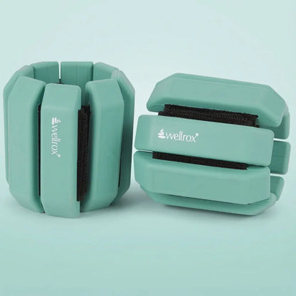 Wellrox Weighted Bangles Comfort Edition - 2.4Lb (1.2Lb Each Wrist Weight) Adjustable Ankle and Wrist Weights for Women & Men - Arm Weights for Walking, Pilates & Yoga